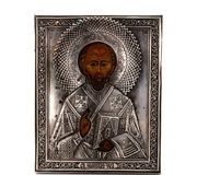 Серебряная икона позднего XIX века
