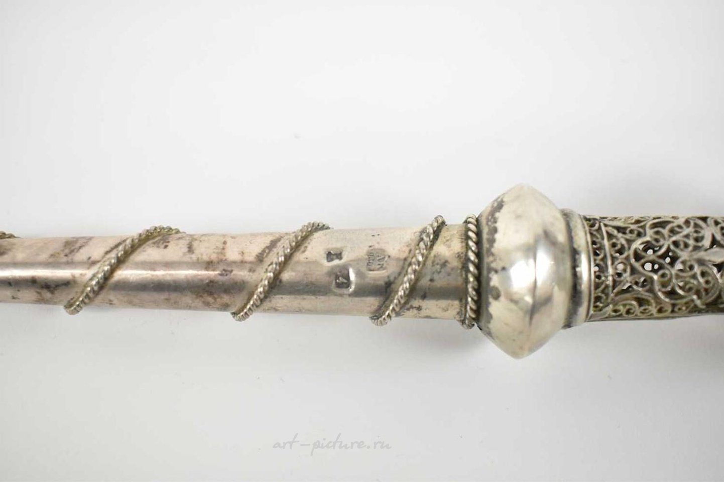 Russian silver , JUDAICA; a late 19th century Russian 84 zolotnik silver yad ...