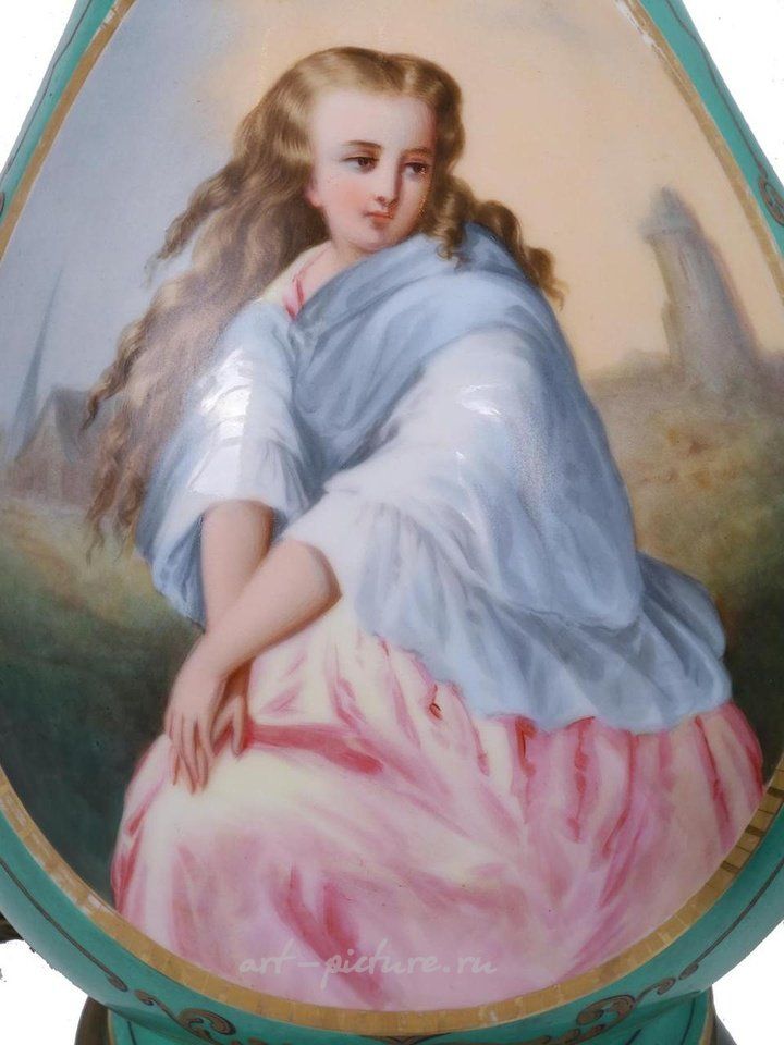 Royal Vienna , Столовые лампы из фарфора в стиле Королевской Вены, 1900 год