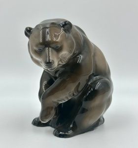 купить Фарфоровая фигура (статуэтка) "Медведь". Ручная подглазурная роспись. Германия, Rosenthal, 1923 г.