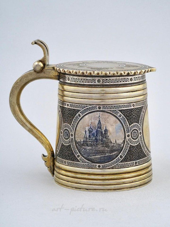 Русское серебро , Русский серебряный чеканной  кубок