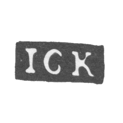 Клеймо мастера Кучкин Илья Григорьев - Москва - инициалы "IGK" - 1743-1755 гг.