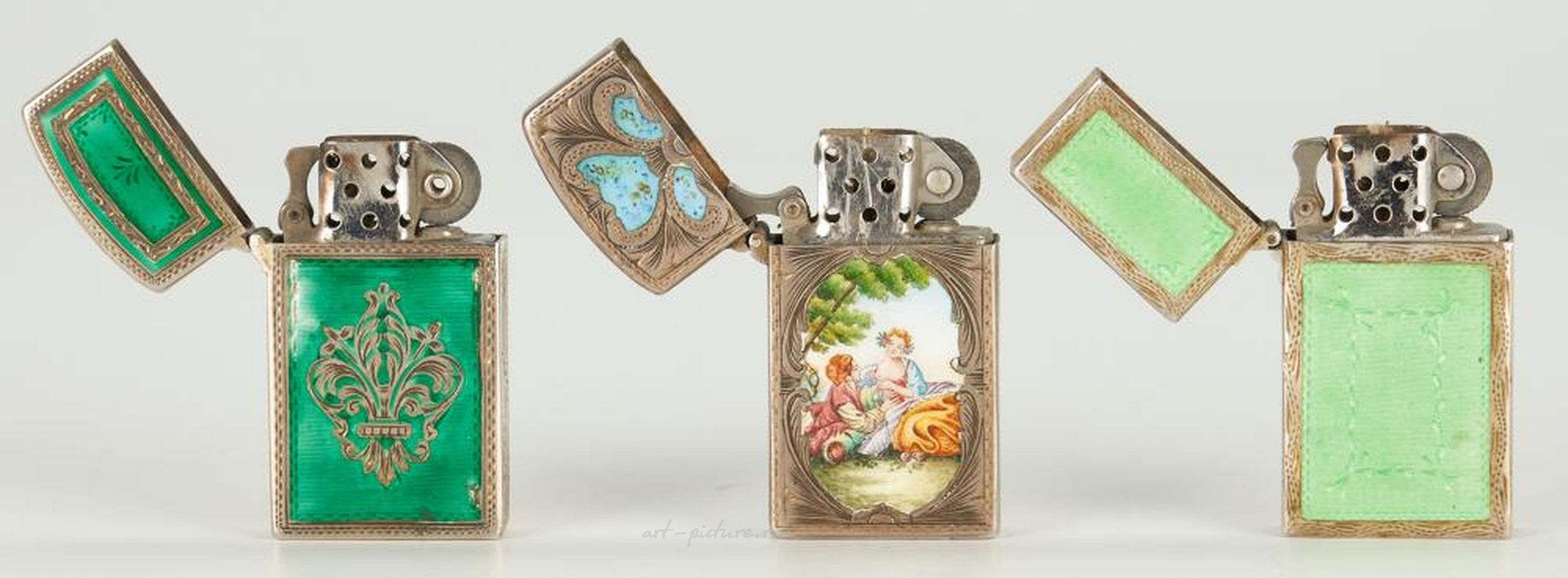 Russian silver , 6 pcs. Assorted Sterling Silver, including David-Andersen Enameled &...