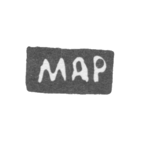 Клеймо мастера Романов Михаил Андреев - дер. Есютино Красносельской в. - инициалы "МАР" - 1890-е гг.