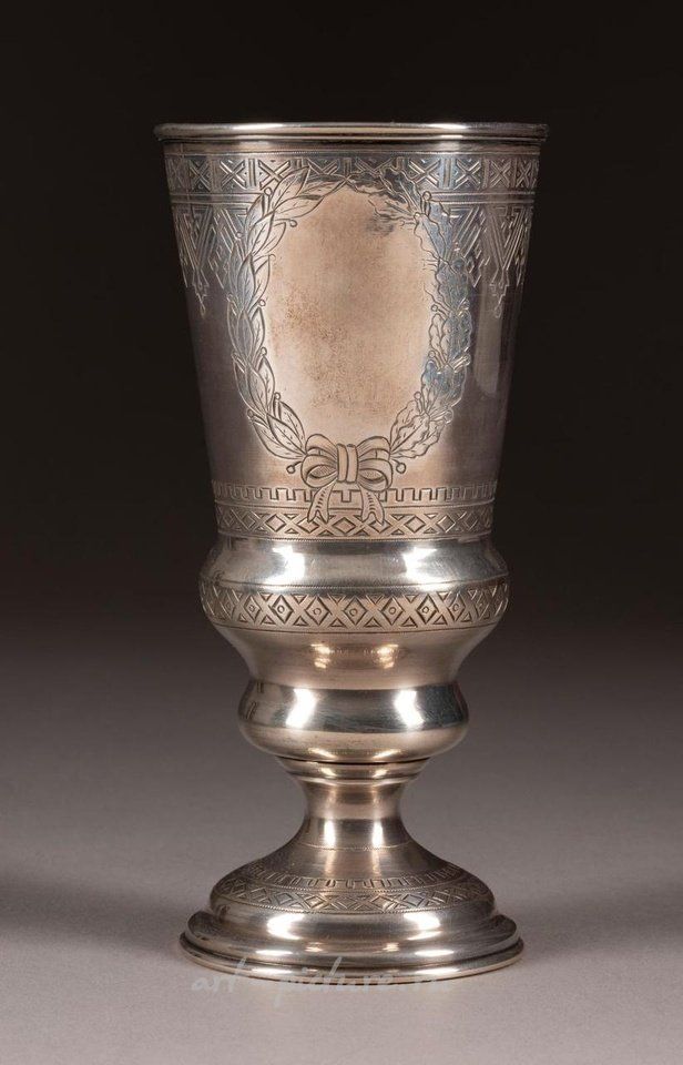 Русское серебро , СЕРЕБРЯНЫЙ КУБОК Русский, Москва, 1810 год С гравировкой