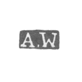 Клеймо мастера Вастен Андерс Александр - Ленинград - инициалы "A.W"