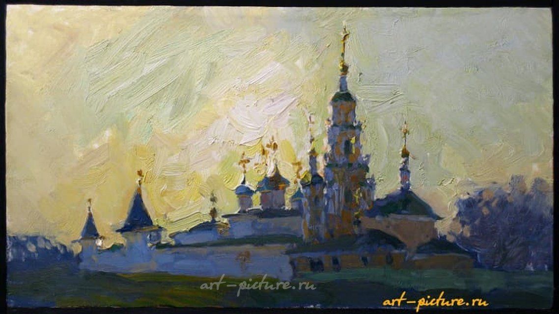 Новоспасский монастырь. Москва. Холст, масло.