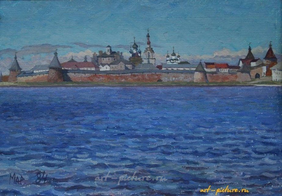 Соловки. Картон, масло. 49 х 35 см