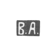 Клеймо мастера Андреев Василий Иванович - Москва - инициалы "В.А." - 1908-1917 гг.