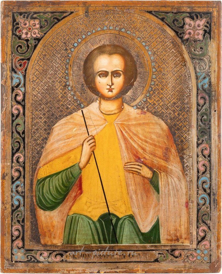 Русское серебро , Икона святого Димитрия, Россия, около 1900 года