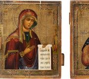 Два иконы из деисуса: Христос Пантократор и Матерь