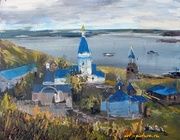 Источник на Волге акрил,холст