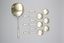 Russian-style silver and vermeil ice service with ornate spoons.