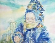 Картинки на песке акварель, бумага 