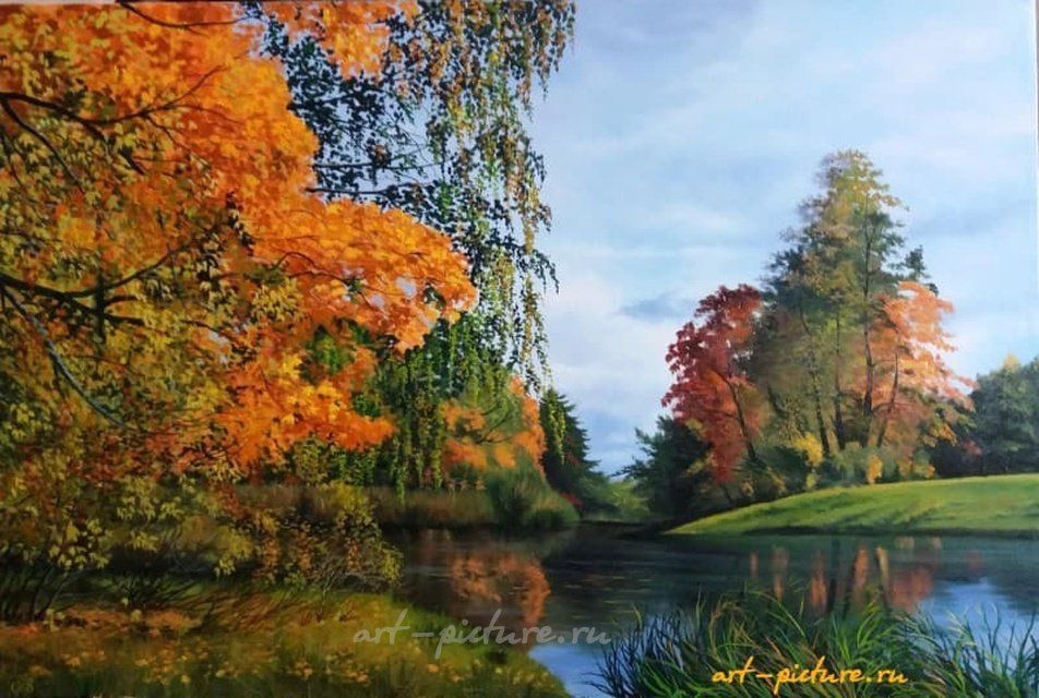 Золотая осень масло, холст