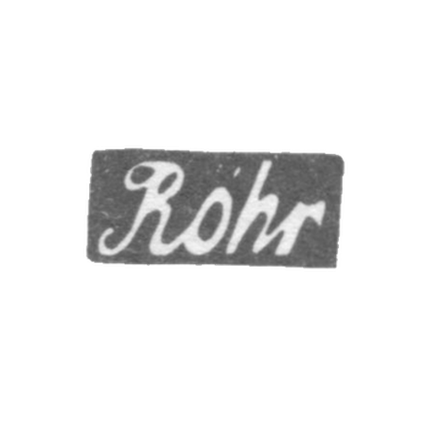 Клеймо мастера Роер Л. (Rohr L.) - Вильно - инициалы "Rohr" - 1807-1837 гг.