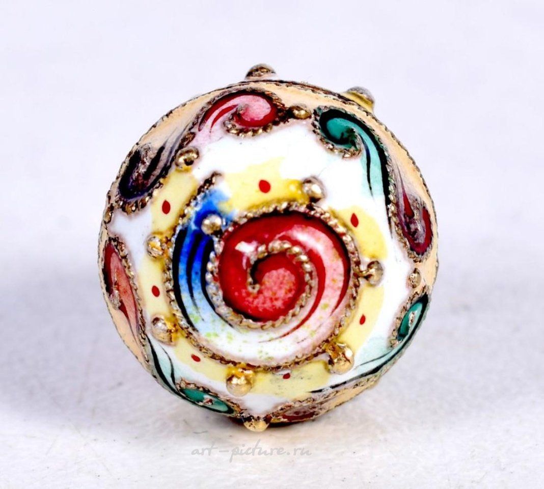 Russian silver , A RUSSIAN 14CT GOLD AND ENAMEL EGG PENDANT. 2.4 grams. 2 cm ...
