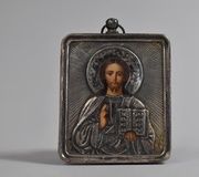 Серебряная русская икона конца XIX века