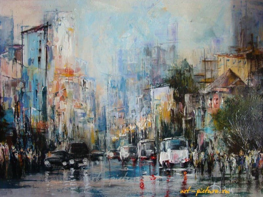 Город F акрил,холст