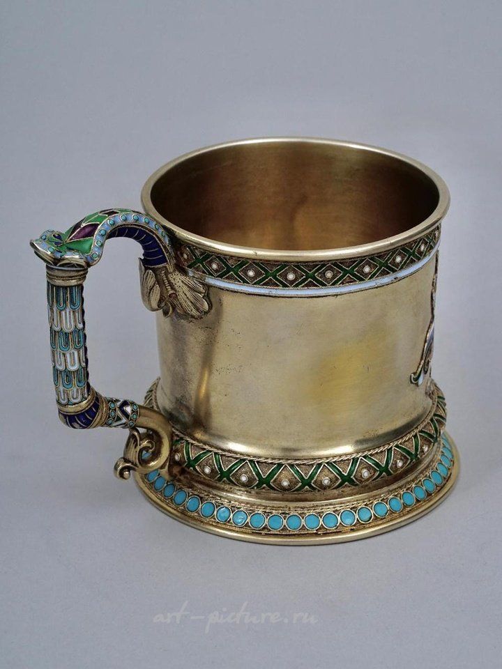 Русское серебро , Русский серебряный подстаканник. Павел Овчинников, 1900-е годы.