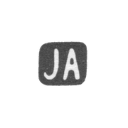 Клеймо мастера Аллениус Иоган - Ленинград - инициалы "JA" - 1898-1908 гг.