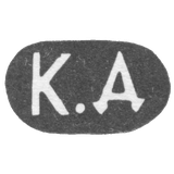 Клеймо неизвестного мастера Москвы - инициалы "К.Д" - 1824-1834 гг.