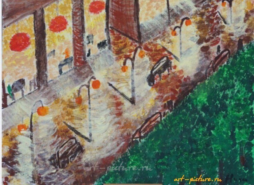 Город холст, акрил