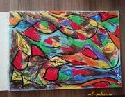 "Абстракция №1" Масляная пастель 