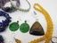 Strada watch with onyx and mother of pearl, Russian diopside...
