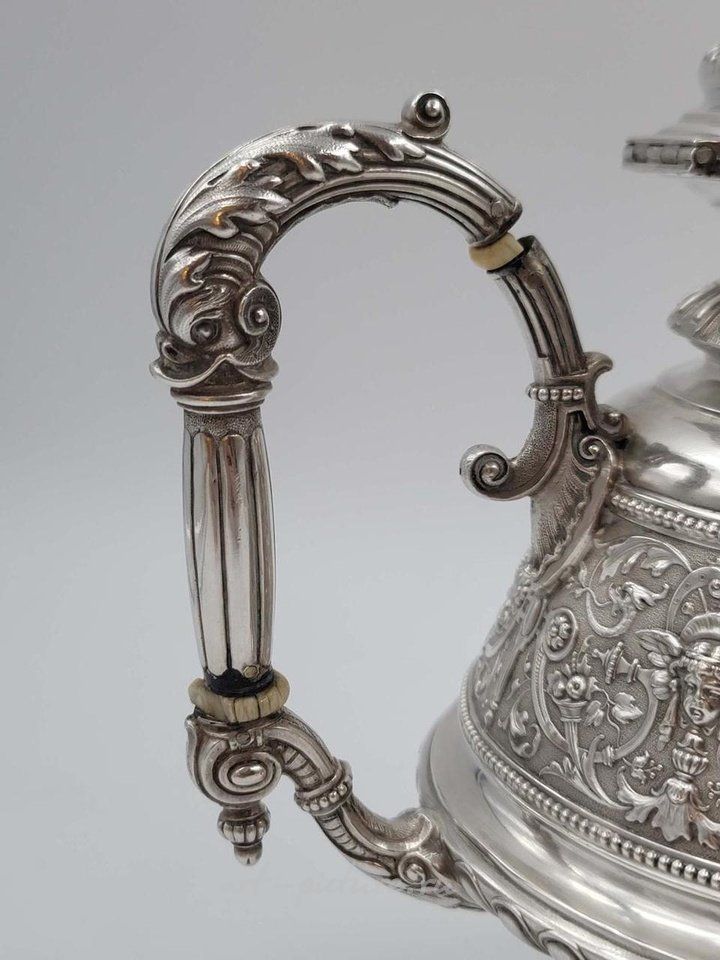 Russian silver , 19TH C. IMPERIAL RUSSIAN STERLING SILVER 84 TEA SET, 3,300 G...