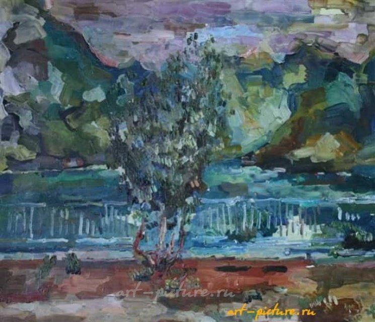 Черногория. Пейзаж с оливой. Холст, масло. 68 х 80 см