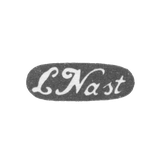 Клеймо мастера Наст Л. - Минск - инициалы "L Nast" - 1856-1877 гг.