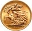 Великобритания 1 соверен (sovereign) 1966 с портретом королевы Елизаветы - святой Георгий с драконом