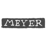 Клеймо мастера Мейер Карл Фридрих - Ленинград - инициалы "MEYER"
