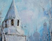 Спасская башня масло,холст