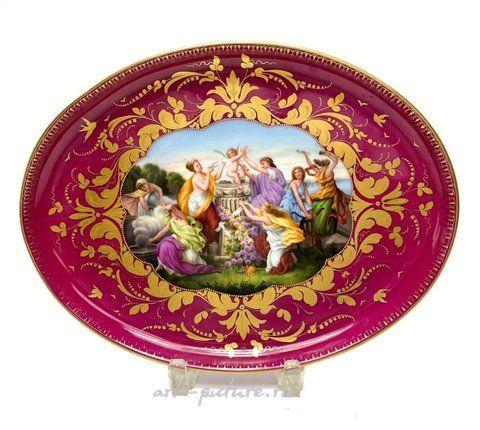 Royal Vienna, Фарфоровая тарелка Royal Vienna Amor am Pranger