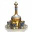 Luxurious Russian silver vodka set with enamel.