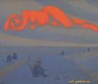 Статуэтка Зимняя рыбалка Холст, ма…