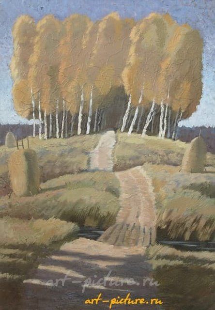 Осень масло, холст