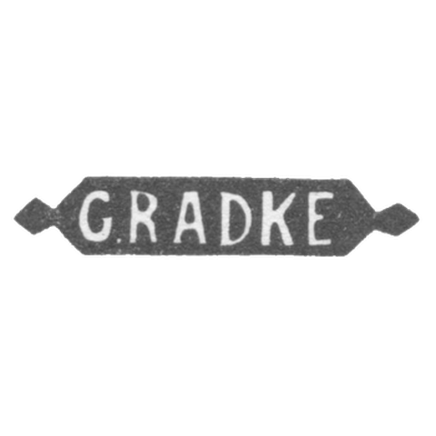 Клеймо мастера Радке Г. - Ленинград - инициалы "G.RADKE" - 1789 г.