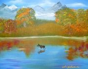 Одинокий странник масло, холст на картоне 