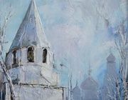 Спасская башня масло,холст