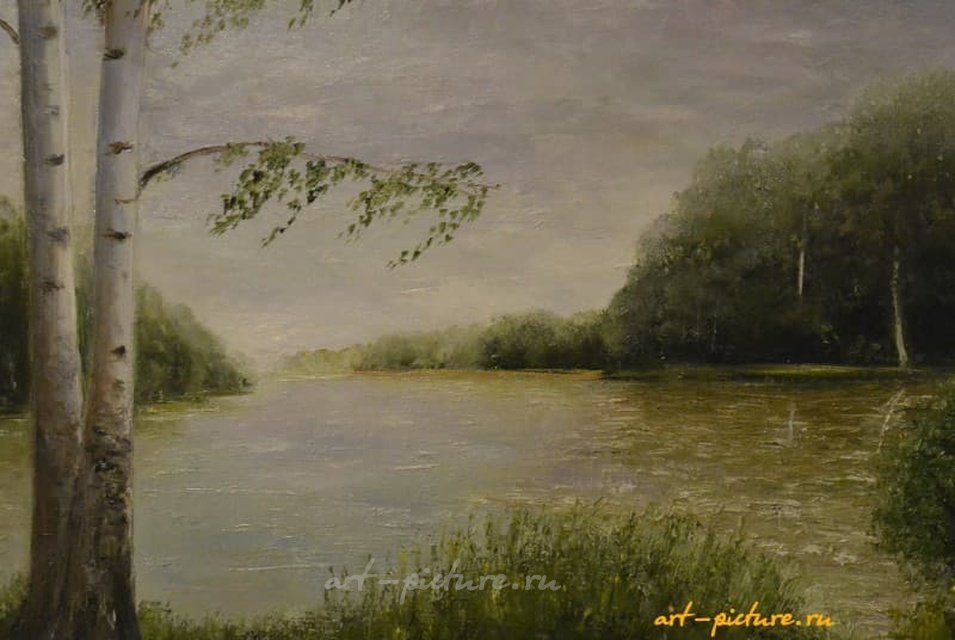 Пленэр в Сестрорецке масло холст
