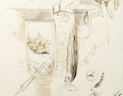 Девушки танцуют одни (The Ladies are dancing alone) бумага, чернила (paper, ink 