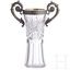 Russian Glass Flasks with Silver Mounting, Moscow, Peter...