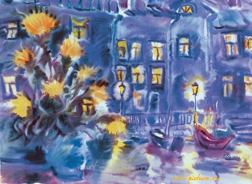 Баркаролла акварель