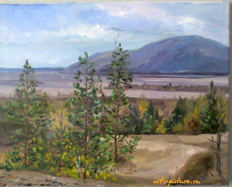 "Царевщина "-Волжский пейзаж холст ,масло