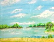 ПЕЙЗФЖ ** СОЛНЕЧНЫЙ  ДЕНЬ ** ХОЛСТ.МАСЛО 