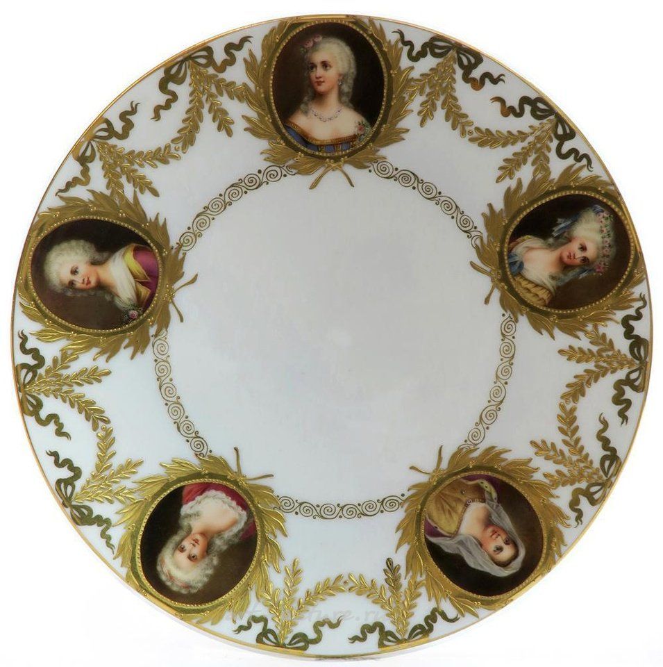 Royal Vienna Porcelain , A Pair of Royal Vienna Hand Painted Plate