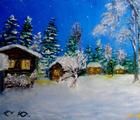 Статуэтка Зима масло холст ДВП 